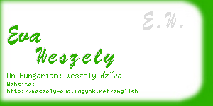 eva weszely business card